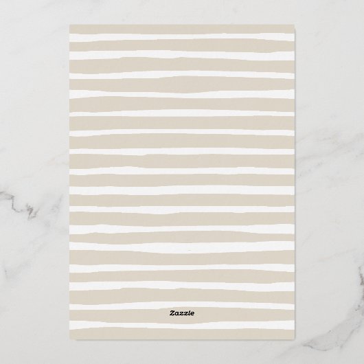 Invitation En Aluminium Aquarelle Seashell Beach Fête des mariées Gold (Verso)