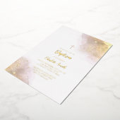 Invitation En Aluminium aquarelle splash Baptême (Rotation)