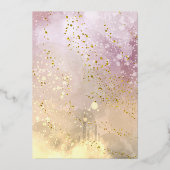 Invitation En Aluminium aquarelle splash Baptême (Verso)