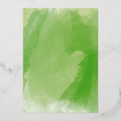 Invitation En Aluminium Aquarelle tropicale Vert Monstera Feuille Mariage (Verso)