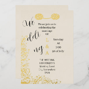 Invitation En Aluminium Arabe romantique unique simple minimaliste