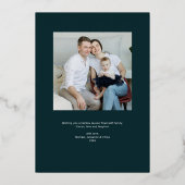 Invitation En Aluminium Arbre à pin de Noël et huile photo Invitat (Verso)