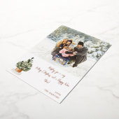 Invitation En Aluminium Arbre de Noël - Photo Note bleue Noël (Rotation)