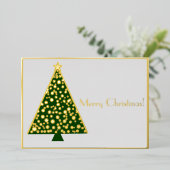 Invitation En Aluminium Arbre de Noël simple - joyeux Noël (Debout devant)