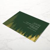 Invitation En Aluminium Arbres à feuillage persistant Golden Rustic Mariag (Rotation)