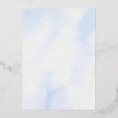 Invitation En Aluminium arc bleu | Baptême (Verso)