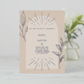 Invitation En Aluminium Arc d'art en ligne Tan botanique (Debout devant)