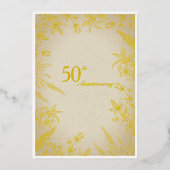 Invitation En Aluminium Arc floral Art nouveau Noir et or huile (Verso)