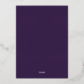 Invitation En Aluminium Arc Inverti Script tendance Graduate Photo violet (Verso)