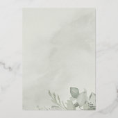 Invitation En Aluminium Arc Mariage moderne Eucalyptus Or (Verso)