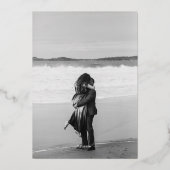 Invitation En Aluminium Arc Minimal Enregistrer La Date Emerald Green (Verso)