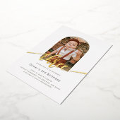 Invitation En Aluminium Arc minimal moderne photo 3e anniversaire (Rotation)