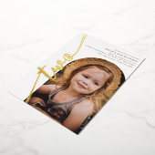 Invitation En Aluminium Arc moderne Photo Script vertical 2e anniversaire (Rotation)