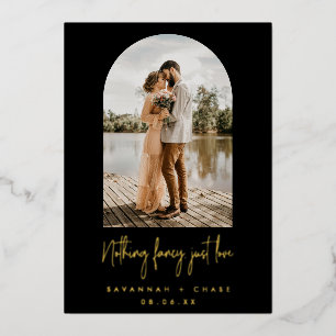 Invitation En Aluminium Arc Noir Photo Rien De Fancy Just Love Elopement