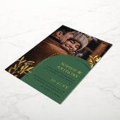 Invitation En Aluminium Arc Vert Vert Vert Vert Vert Vert Mariage de autom (Rotation)