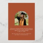 Invitation En Aluminium Arche Arc Arc Arc En Ciel En Terracotta Et Étoiles (Verso)