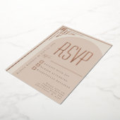 Invitation En Aluminium Arche de décoration moderne beige RSVP (Rotation)