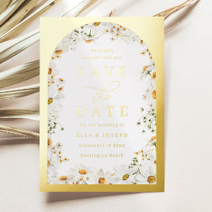Invitation En Aluminium Arche de mariage floral printanier à conserver pou