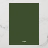 Invitation En Aluminium Arche invertie tendance Script Graduate photo vert (Verso)