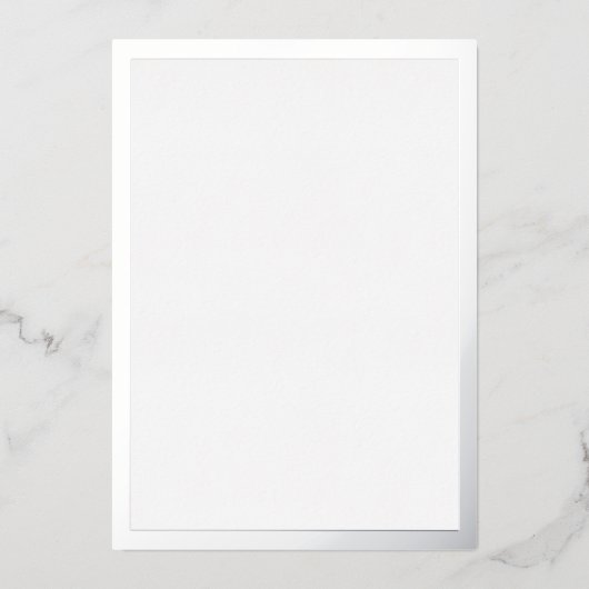 Invitation En Aluminium Argent Brut (Recto)