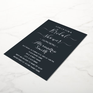 Invitation En Aluminium Argent Fête des mariées