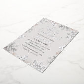 Invitation En Aluminium ARGENT FOIL Winter Onederland 1er anniversaire (Rotation)