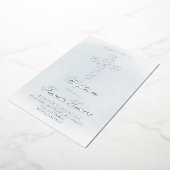 Invitation En Aluminium argent Saint-Croix Baptême (Rotation)