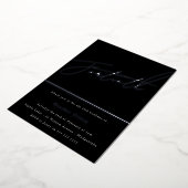 Invitation En Aluminium Argent Script 40e fête d'anniversaire Argent (Rotation)