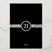 Invitation En Aluminium Argent talons et Champagne Anniversaire des femmes (Verso)