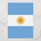 Invitation En Aluminium Argentina flag (Recto)