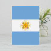 Invitation En Aluminium Argentina flag (Debout devant)