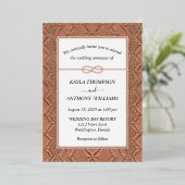 Invitation En Aluminium Argile en terre cuite tissu africain tout en un (Debout devant)