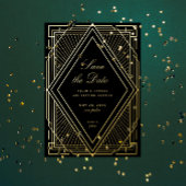 Invitation En Aluminium Art déco Enregistrer la date