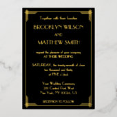 Invitation En Aluminium Art Déco Grand Gatsby or Mariage (Recto)