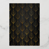 Invitation En Aluminium Art Déco Great Gatsby Party (Verso)