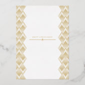 Invitation En Aluminium Art déco moderne Golden 50e anniversaire fête (Verso)