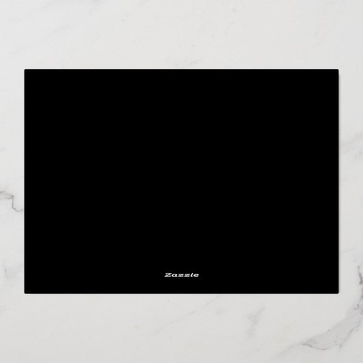 Invitation En Aluminium Art déco noir & or inspiré Enregistrer la date (Verso)