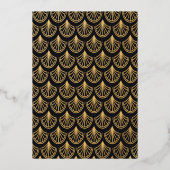 Invitation En Aluminium Art Déco Nouveau Mariage Gold & Black Mariage (Verso)