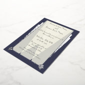 Invitation En Aluminium Art Déco Swanky dans l'Invitation de Blue Foil (Rotation)