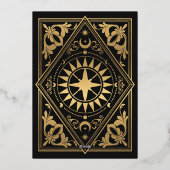 Invitation En Aluminium Art nouveau céleste Tarot Mariage gothique (Verso)