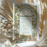 Invitation En Aluminium Art Nouveau Enregistrer la date Mariage Gold Foil<br><div class="desc">Annoncez votre journée spéciale avec ce magnifique faire-part de mariage Art Nouveau Save the Date, qui présente des motifs floraux complexes et d'élégants motifs dorés. Inspirée par les dessins classiques d'Alphonse Mucha, cette invitation présente un magnifique mélange de tons verts, ivoire et or avec des illustrations botaniques détaillées. L'avant de...</div>