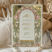 Invitation En Aluminium Art Nouveau Enregistrer la date Mariage Gold Foil