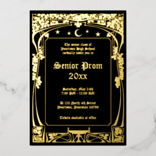 Invitation En Aluminium Art Nouveau Prom