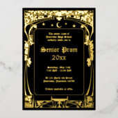 Invitation En Aluminium Art Nouveau Prom (Recto)