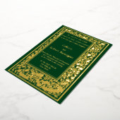 Invitation En Aluminium Art Nouveau Rose Vine Mariage frontalier (Rotation)