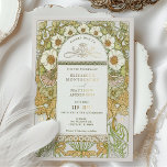Invitation En Aluminium Art Nouveau Vintage Mariage Foil Accents<br><div class="desc">Découvrez l'élégance d'une époque révolue avec ce magnifique faire-part de mariage d'inspiration Art Nouveau. Dotée de motifs floraux complexes et de lignes gracieuses qui rappellent les motifs classiques d'Alphonse Mucha, cette invitation est ornée de luxueux motifs en feuille d'or qui mettent en valeur l'oeuvre détaillée. L'avant présente un beau mélange...</div>