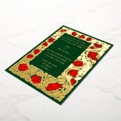 Invitation En Aluminium Arts et artisanat Roycroft Rose Vine Mariage front (Rotation)