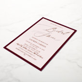 Invitation En Aluminium ArtsApp Luxe Calligraphie Bourgogne Rose Gold (Rotation)