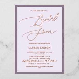 Invitation En Aluminium ArtsApp Luxe Calligraphie Rose Gold Poussiéreux Vi