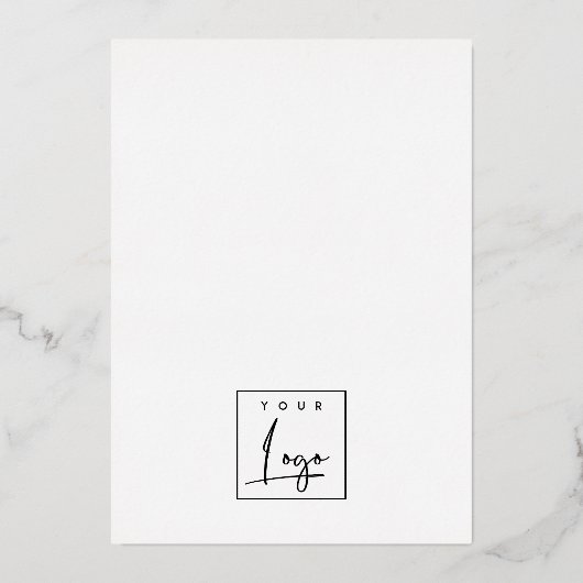 Invitation En Aluminium Atelier Glam Rose Gold Foil Votre Logo Événement d (Verso)